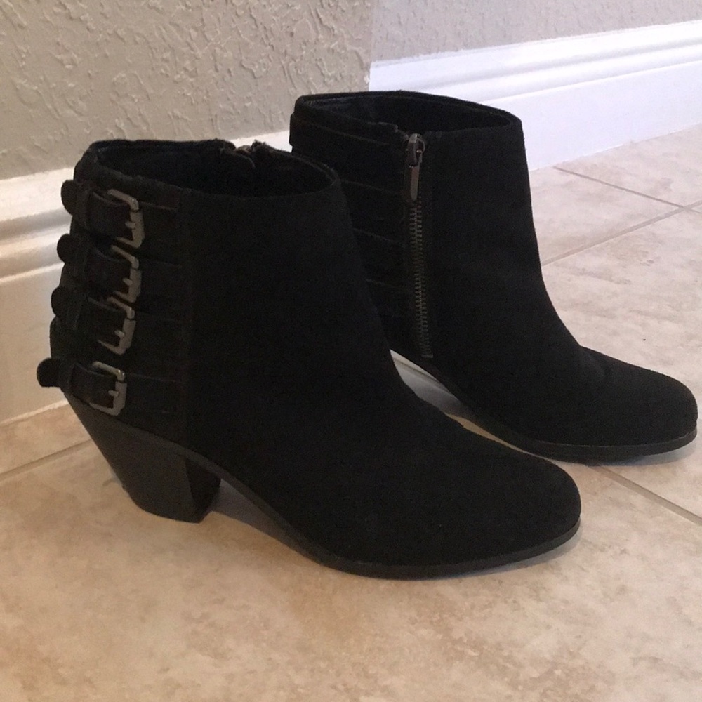 San Edelman Suede Moto Booties 8.5 M
